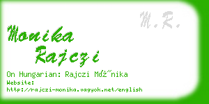 monika rajczi business card